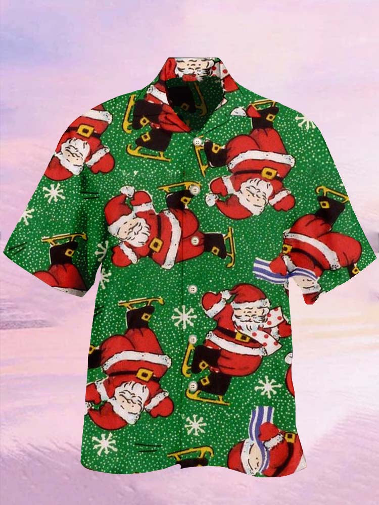 Men's Christmas Cartoon Printed Shirt