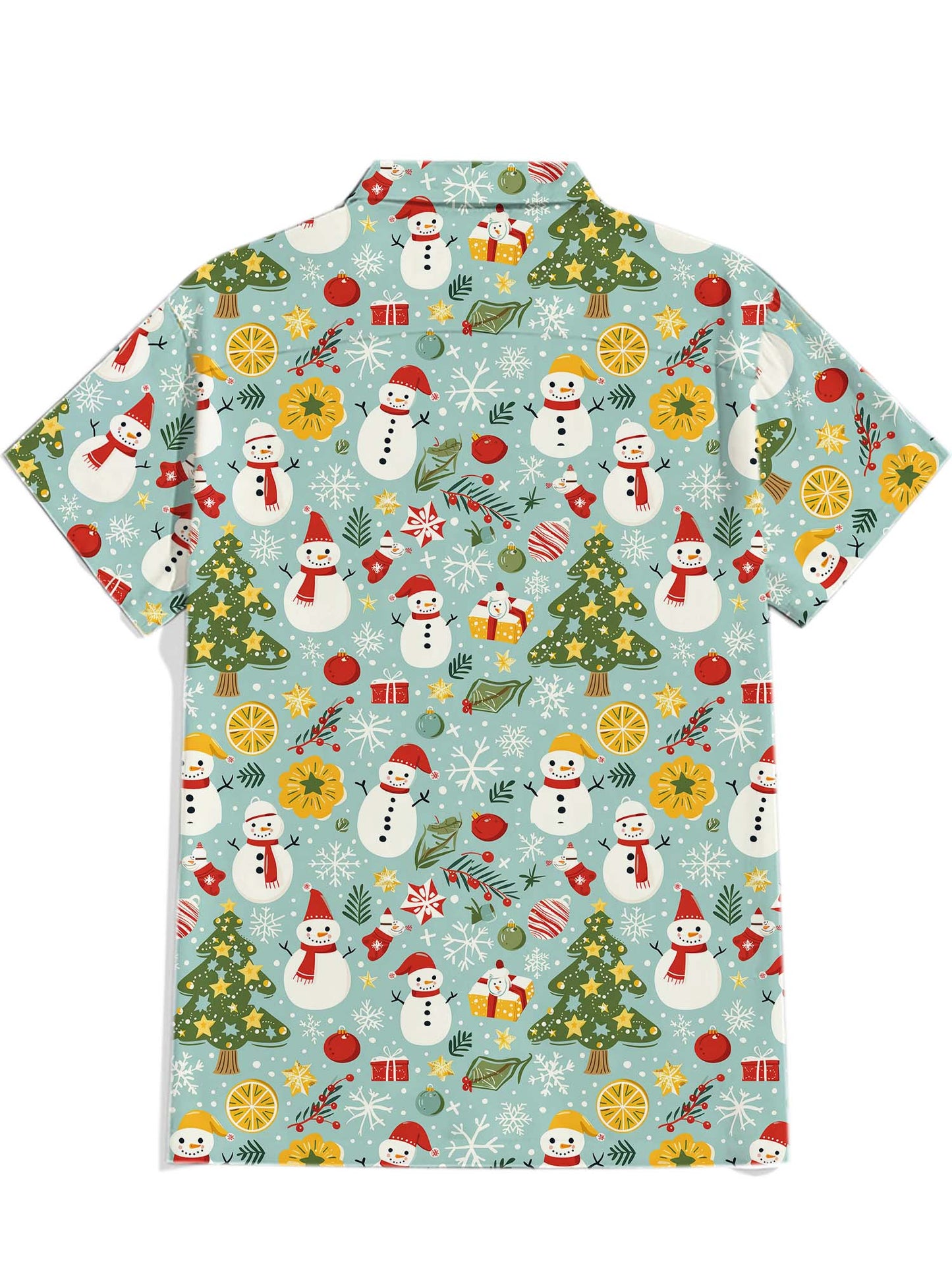 Men'S Christmas Snowman Printed Shirt