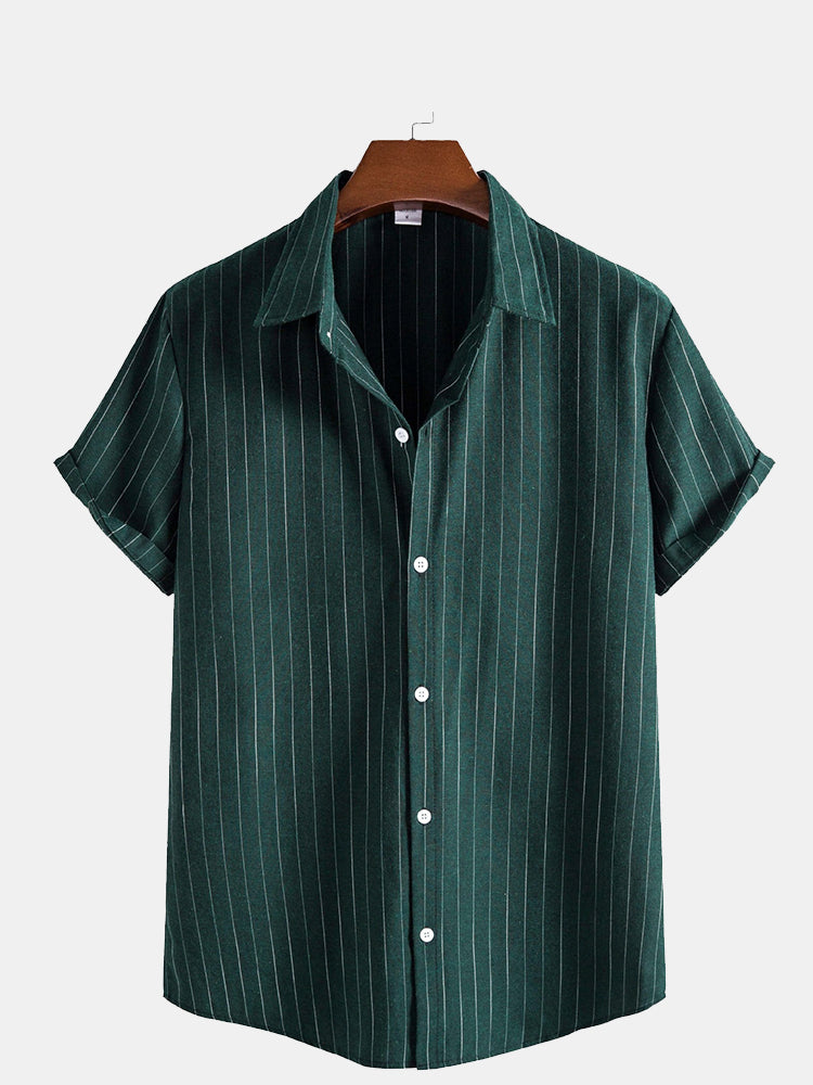 Men's Casual Striped Print Shirt