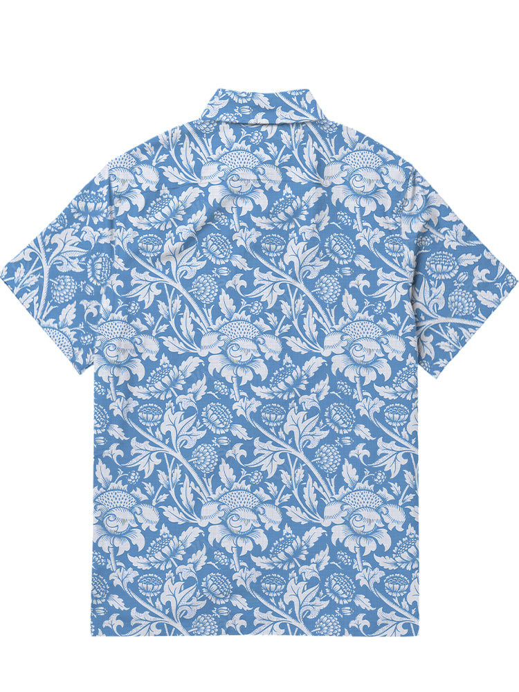 Men'S Floral Ornament Printed Shirt