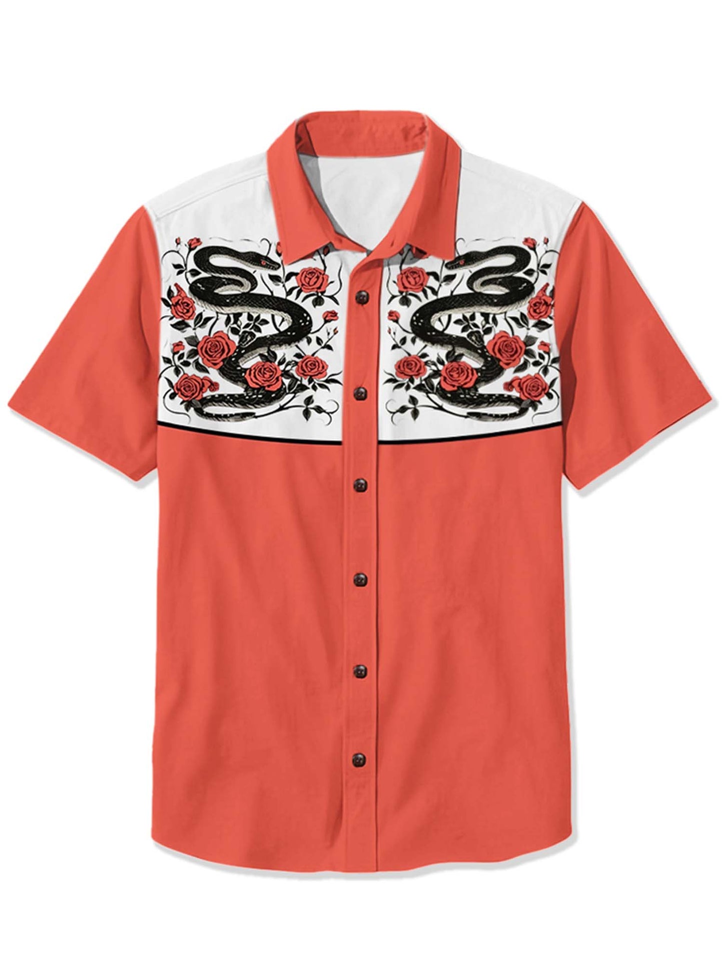 Men'S Retro tattoo Snake Printed Shirt