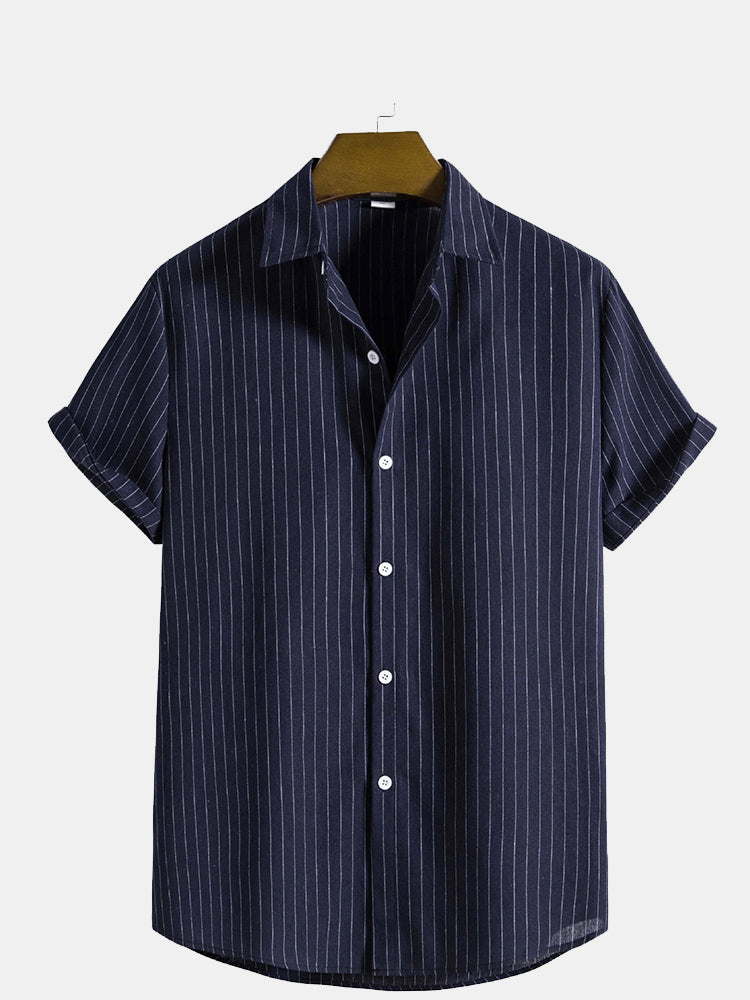 Men's Casual Striped Print Shirt