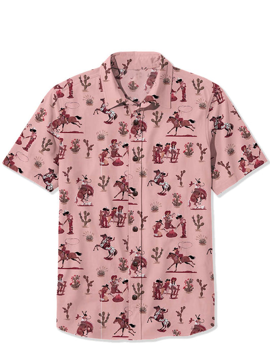 Men'S Cactus Cowgirl Printed Shirt