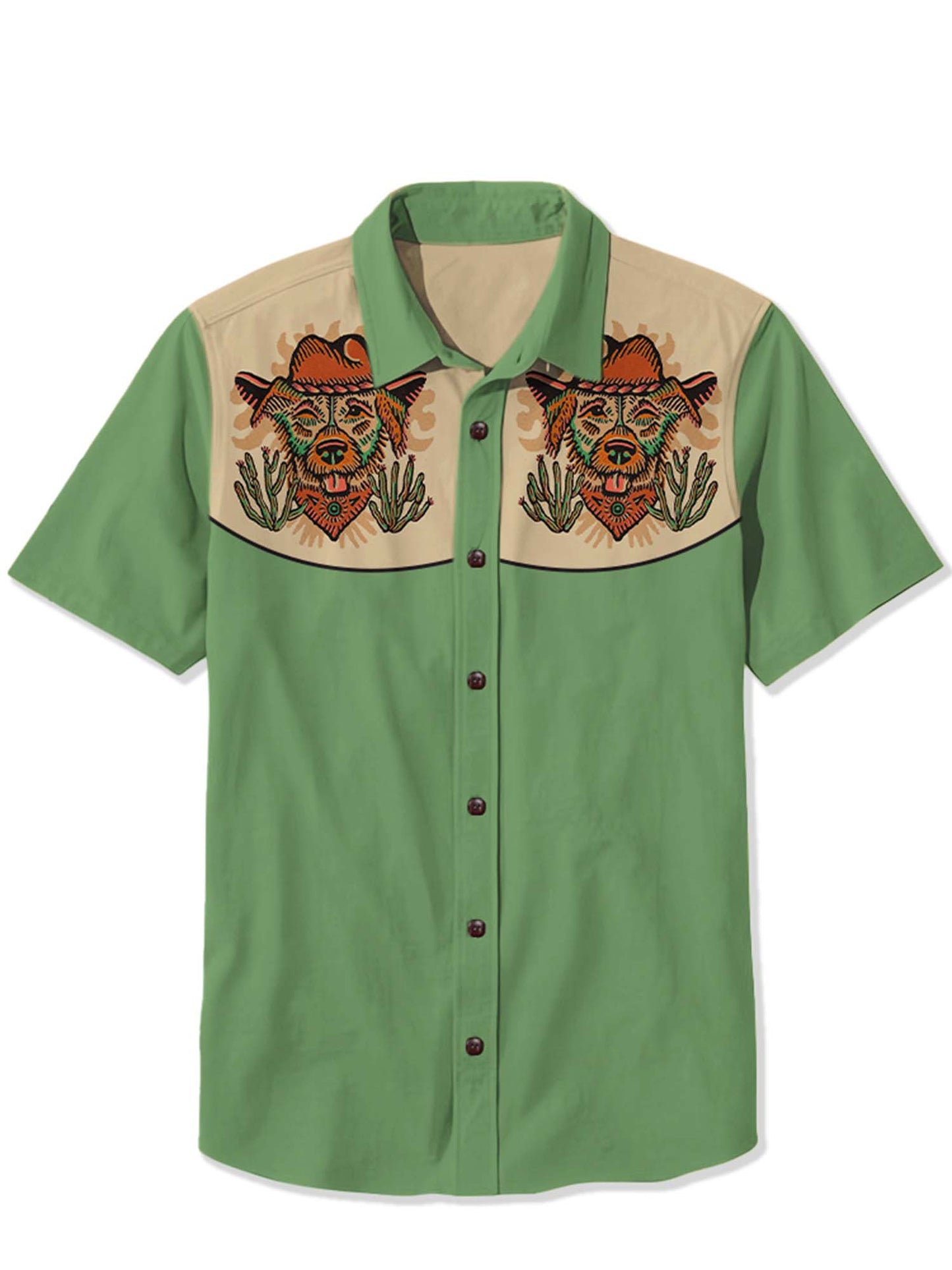 Men'S Cactus Cowdog Printed Shirt