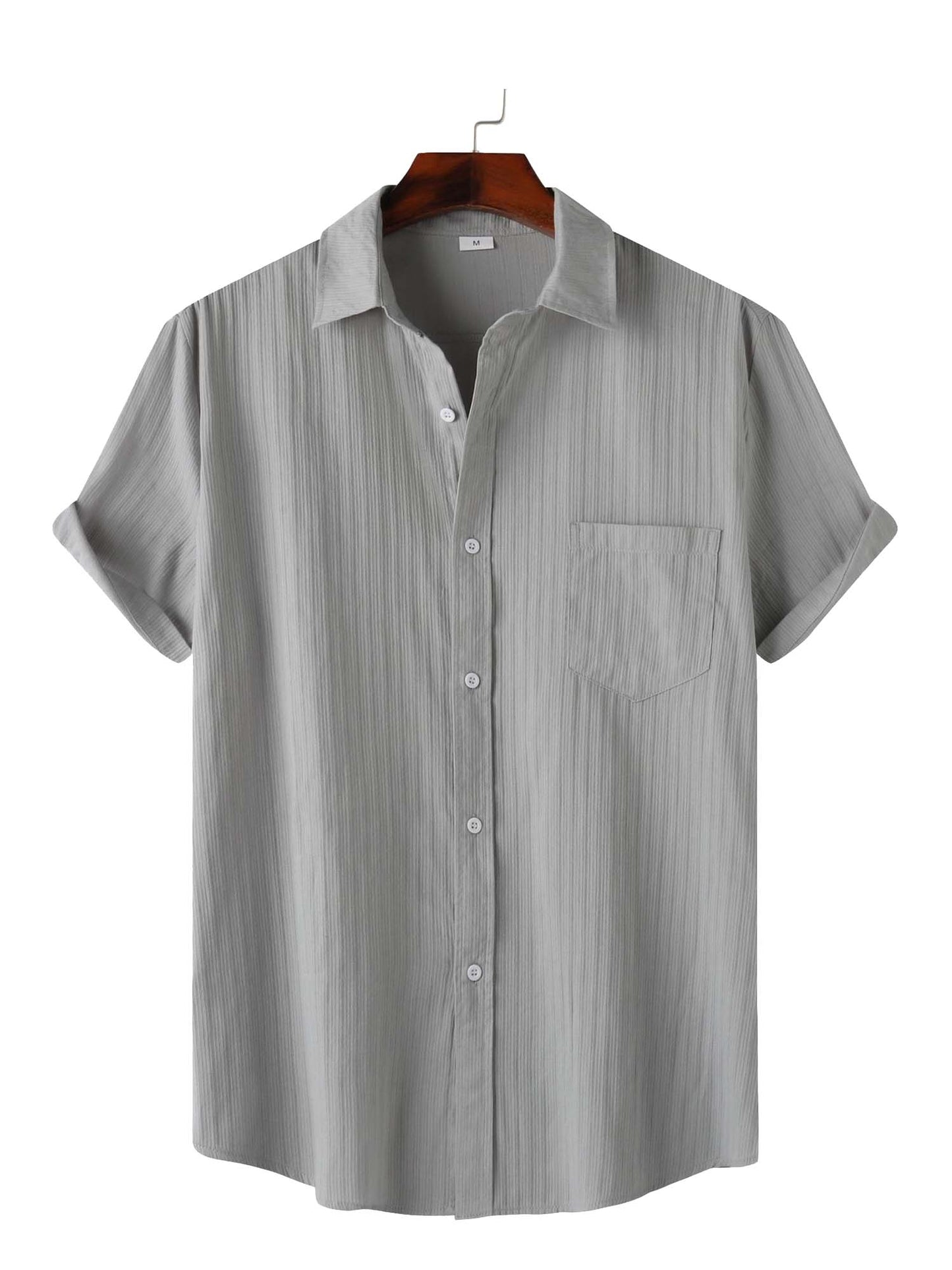 Solid Color Small Twist - 100% Cotton Shirt