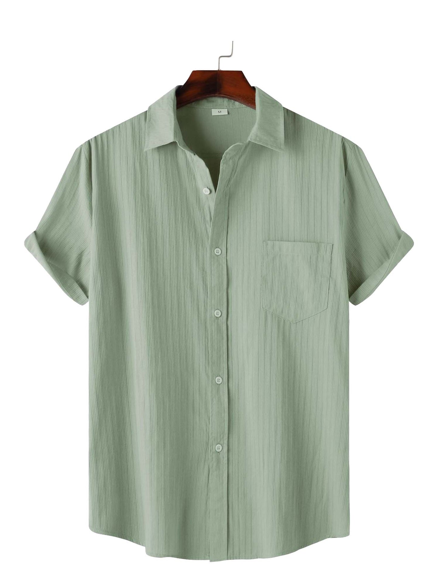 Solid Color Small Twist - 100% Cotton Shirt