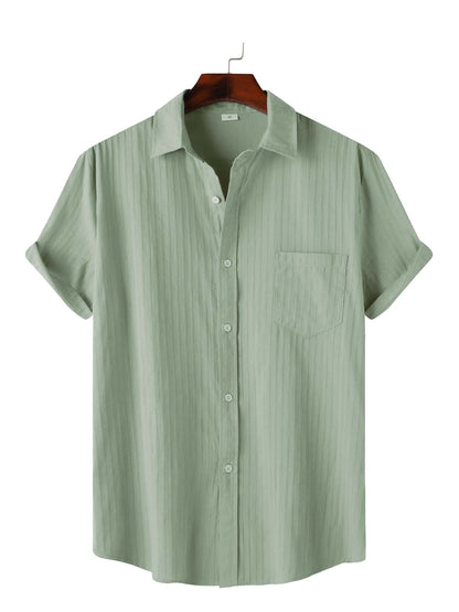 Solid Color Small Twist - 100% Cotton Shirt