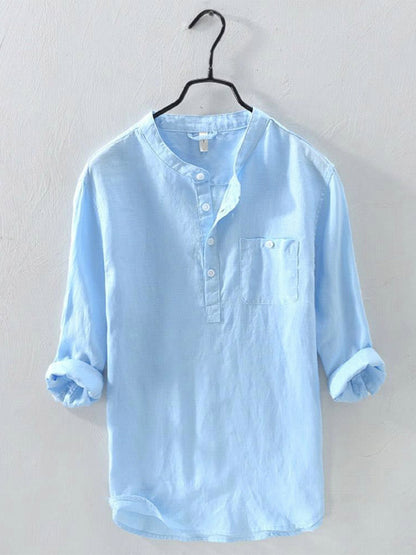 Men's Casual Long Sleeve Shirts Tops Blouse