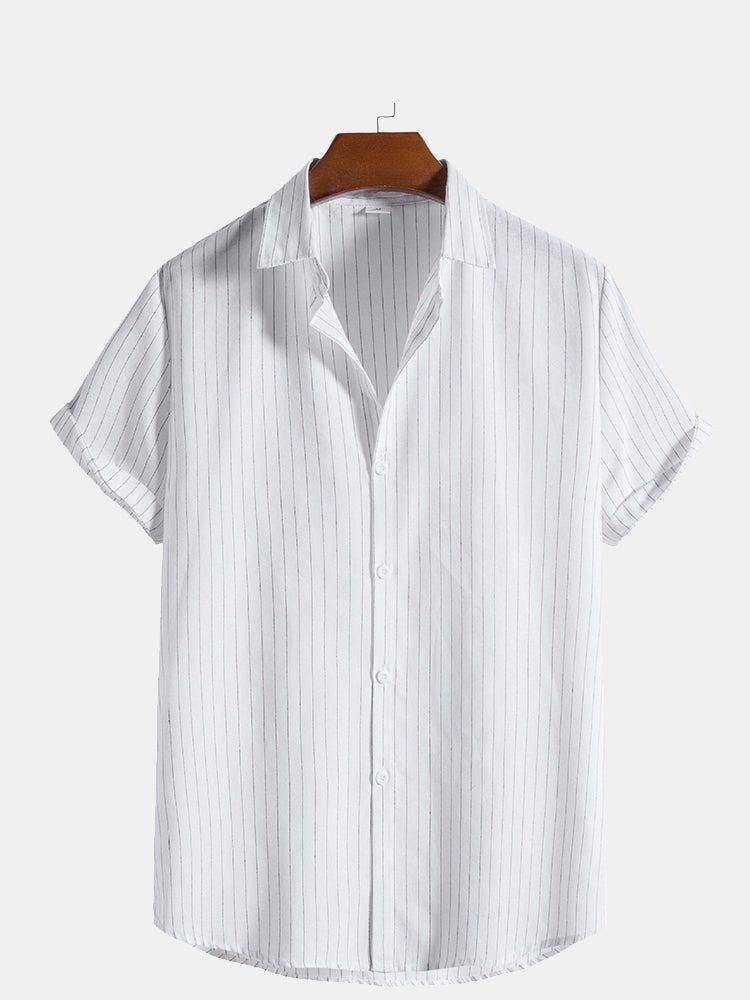 Men's Casual Striped Print Shirt