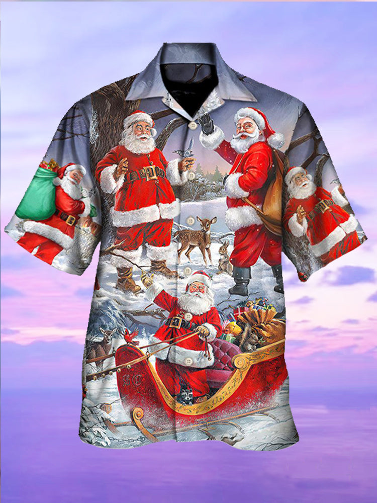 Men's Christmas Ski Printed Shirt