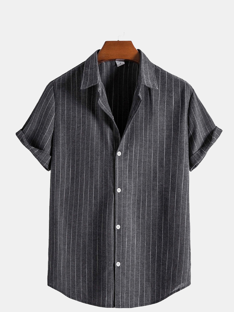 Men's Casual Striped Print Shirt