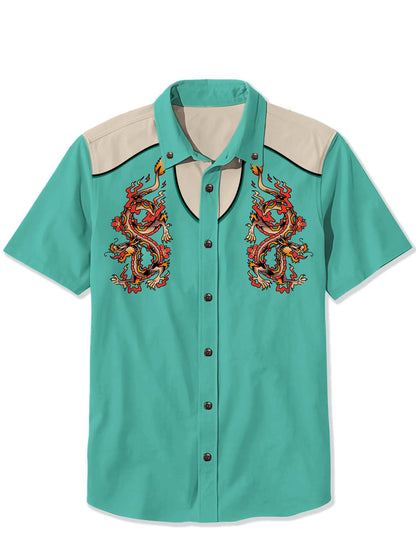 Western Dragonn Cowboy Printed Shirt