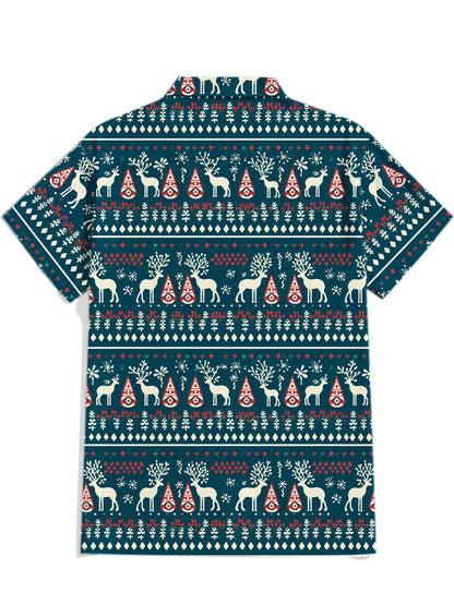 Men'S Christmas Printed Shirt