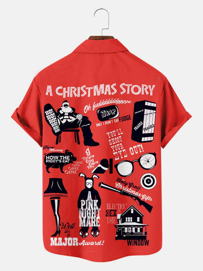 Men'S A Christmas Story Leg Lamp Printed Shirt