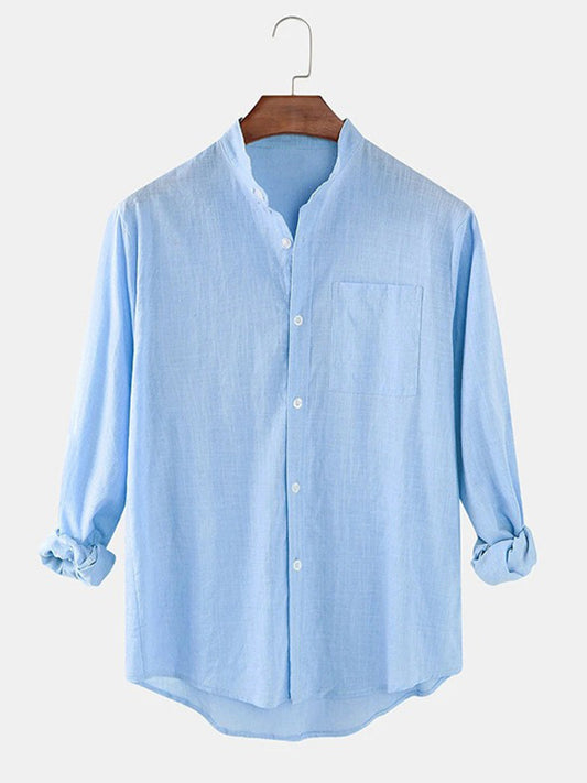 Men's Cotton Linen Long sleeve Shirts