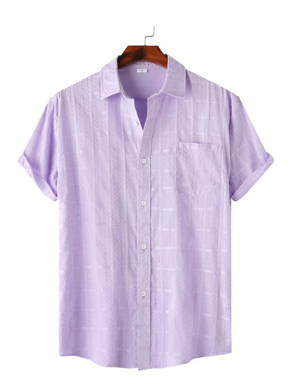 Solid Color Plaid - 100% Cotton Shirt