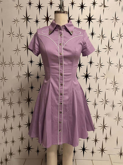 Western VIntage Love Shirt Dress