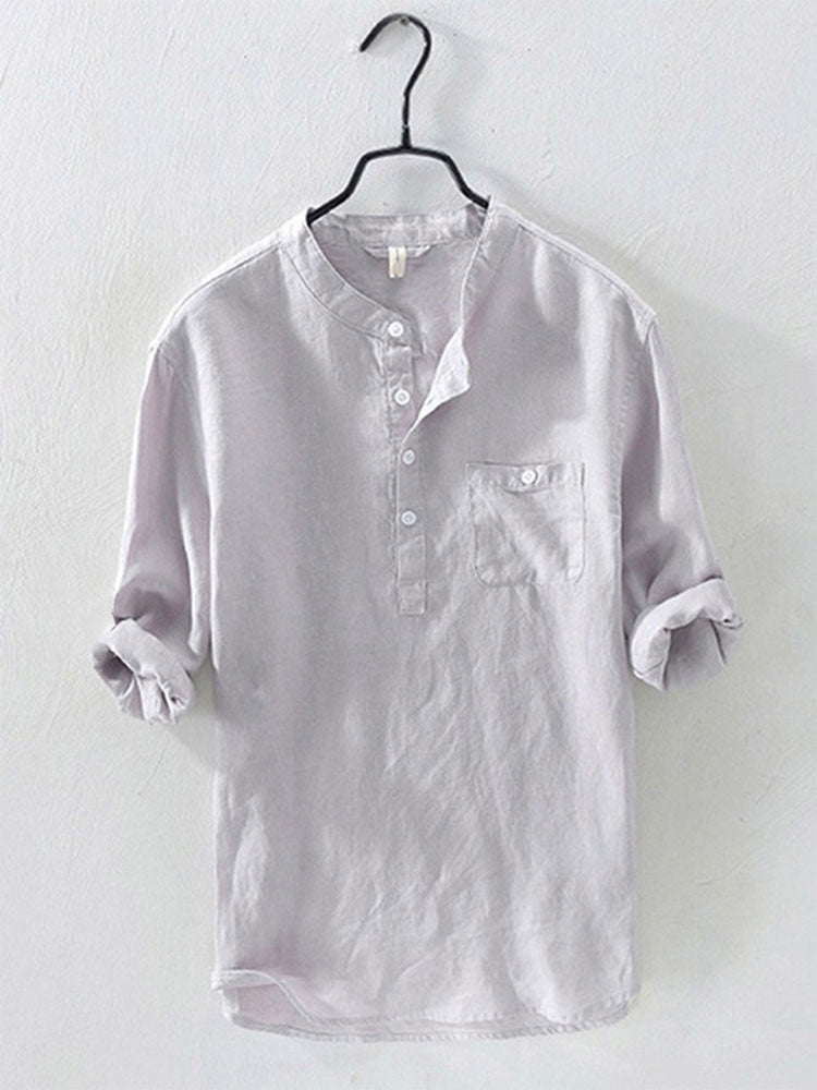 Men's Casual Long Sleeve Shirts Tops Blouse