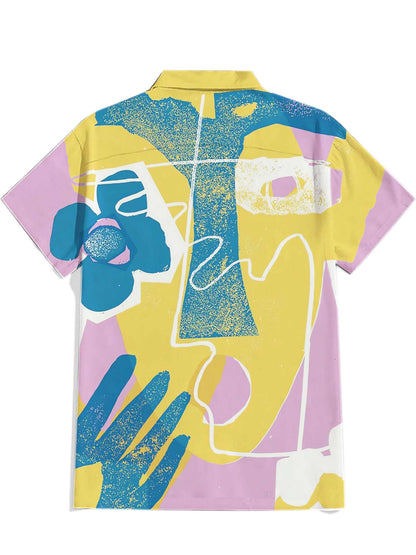 Men'S Abstract face Printed Shirt