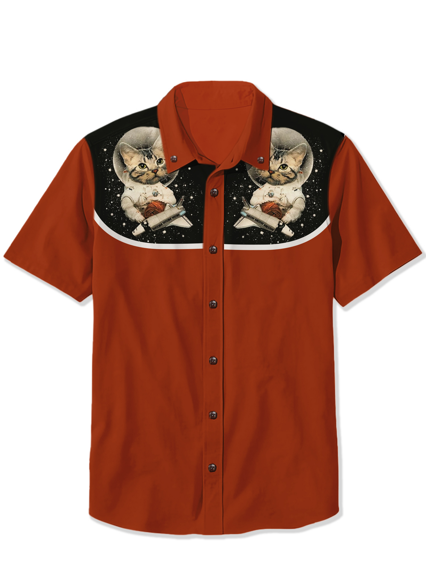 Men'S Travel Cat Printed Shirt