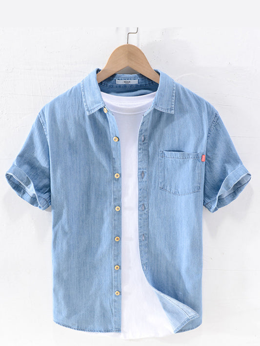 100% Cotton Denim Short Sleeve Shirt