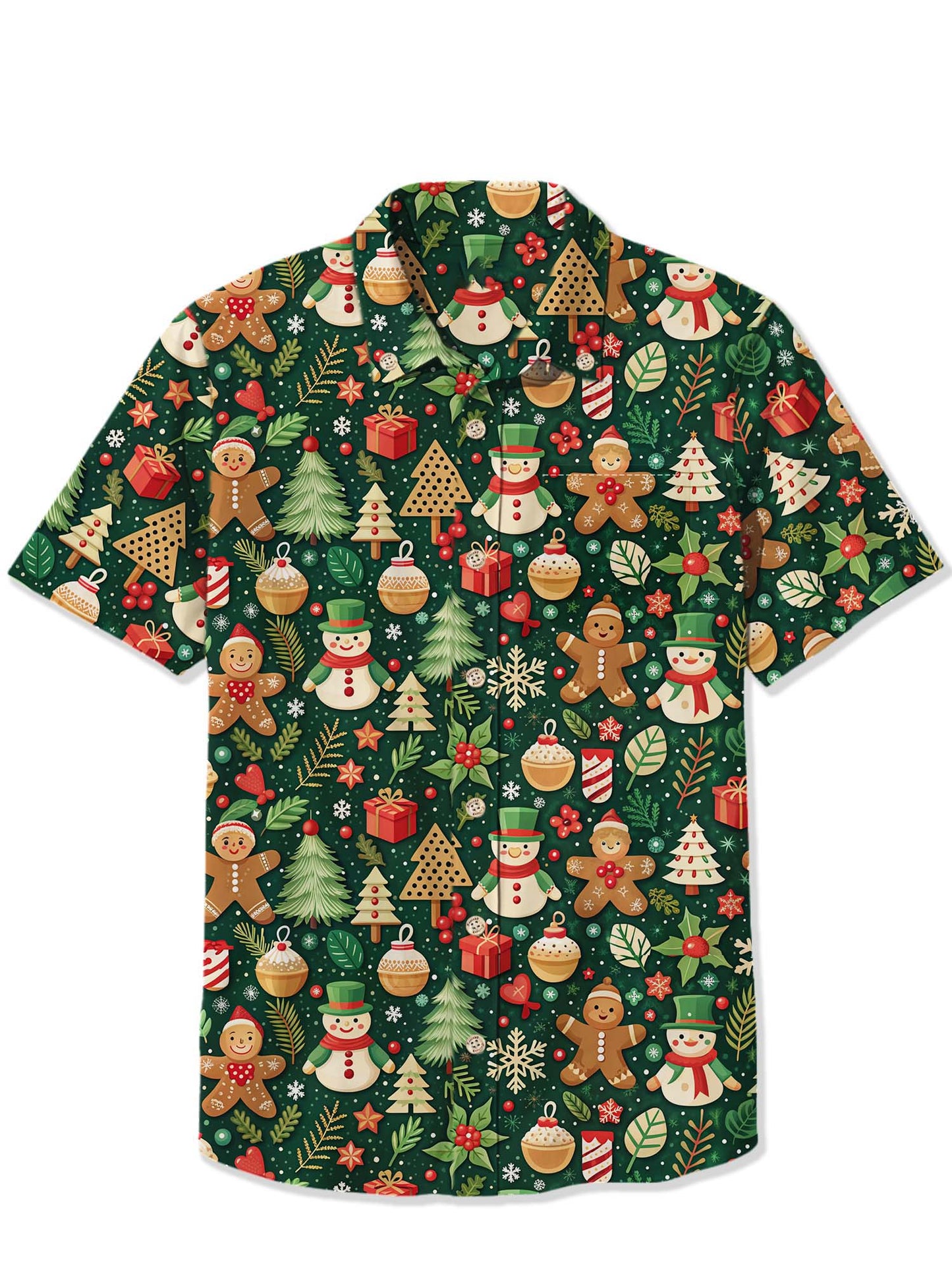 Men'S Christmas Printed Shirt