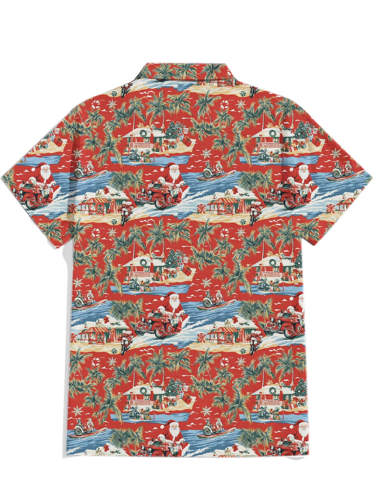 Men'S Christmas Santa Printed Shirt