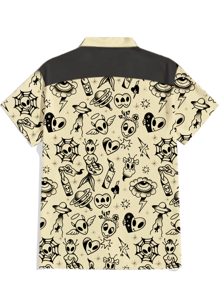 Men'S Alien Life Printed Shirt