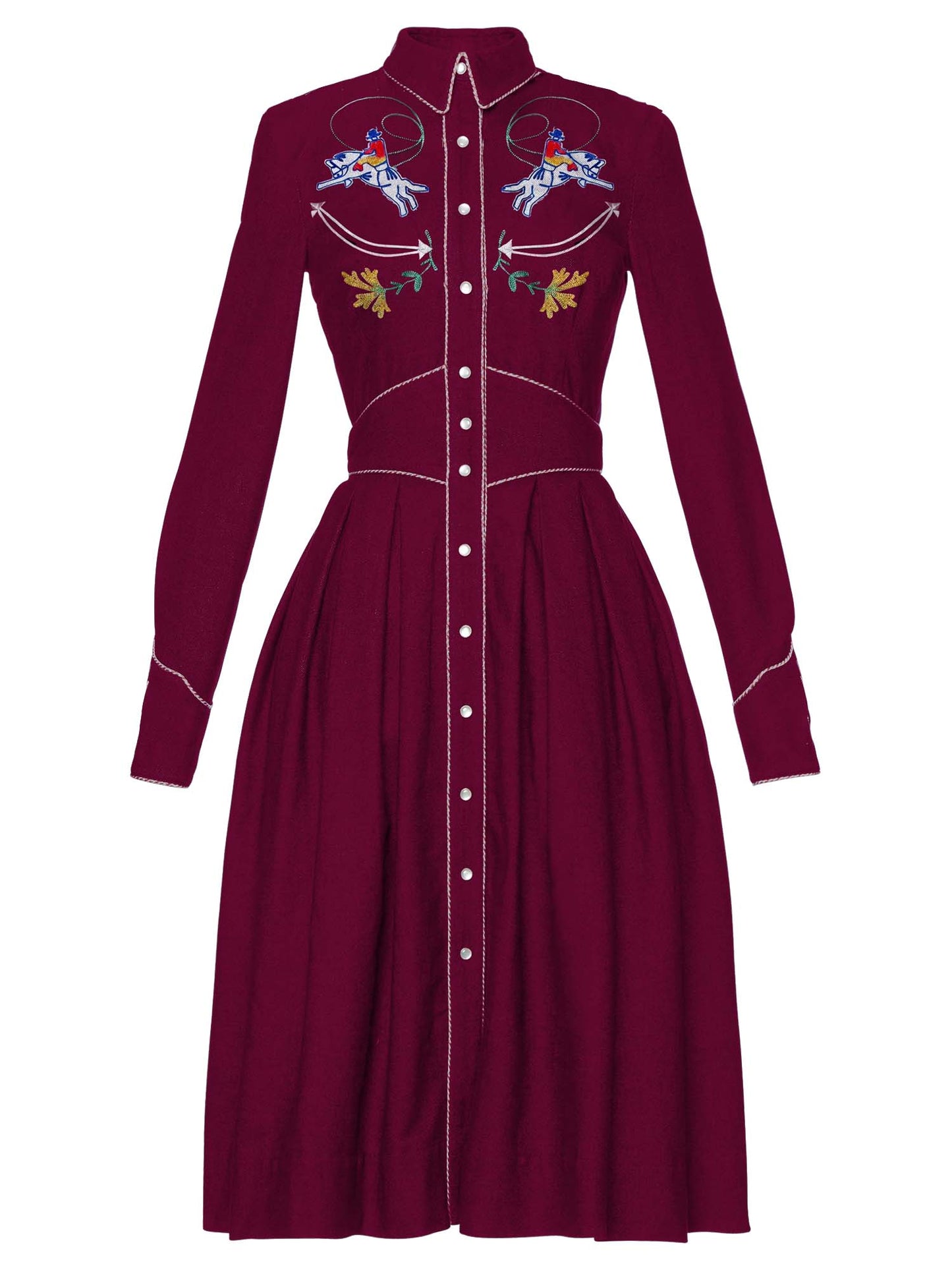 Western Vintage Western Cowboy Shirt Dress