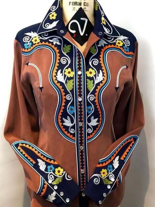 Women'S Vintage West Printed Shirt