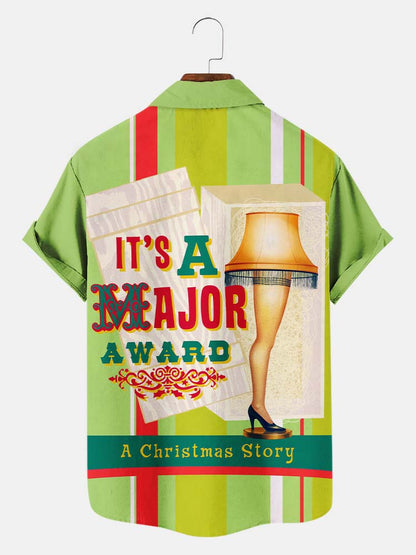 Men'S A Christmas Story Leg Lamp Printed Shirt