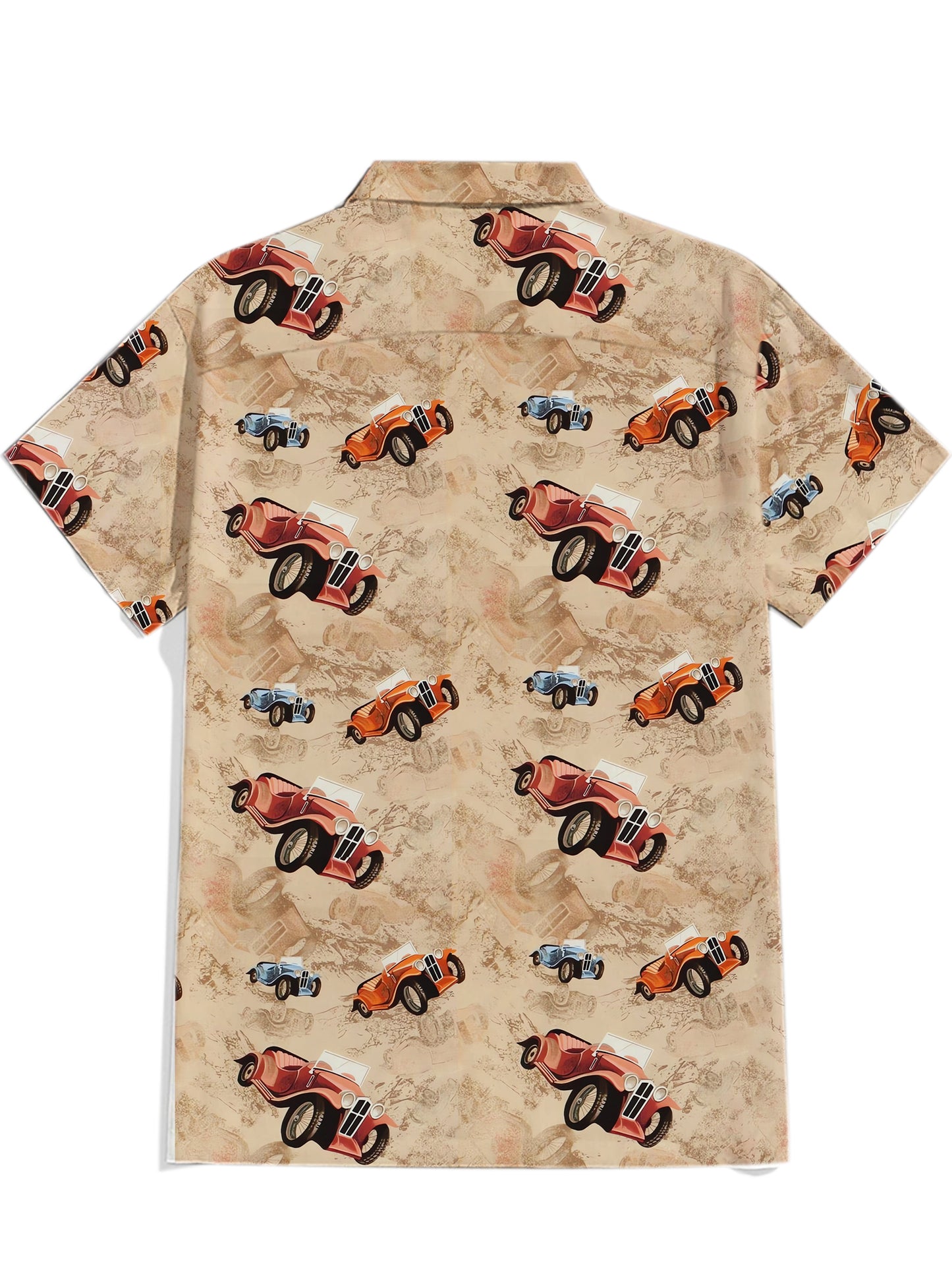 Men'S Vintage Car Printed Shirt