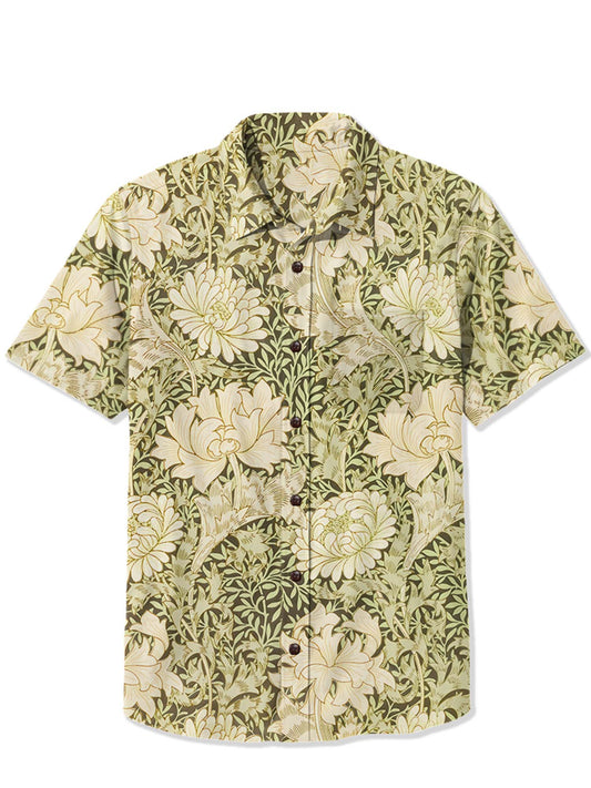 Men'S Chrysanthemum Printed Shirt