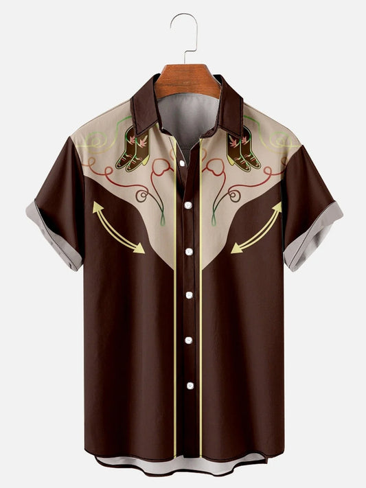 Men'S West Print Shirt