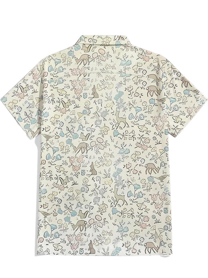 Men'S Colorful World Printed Shirt