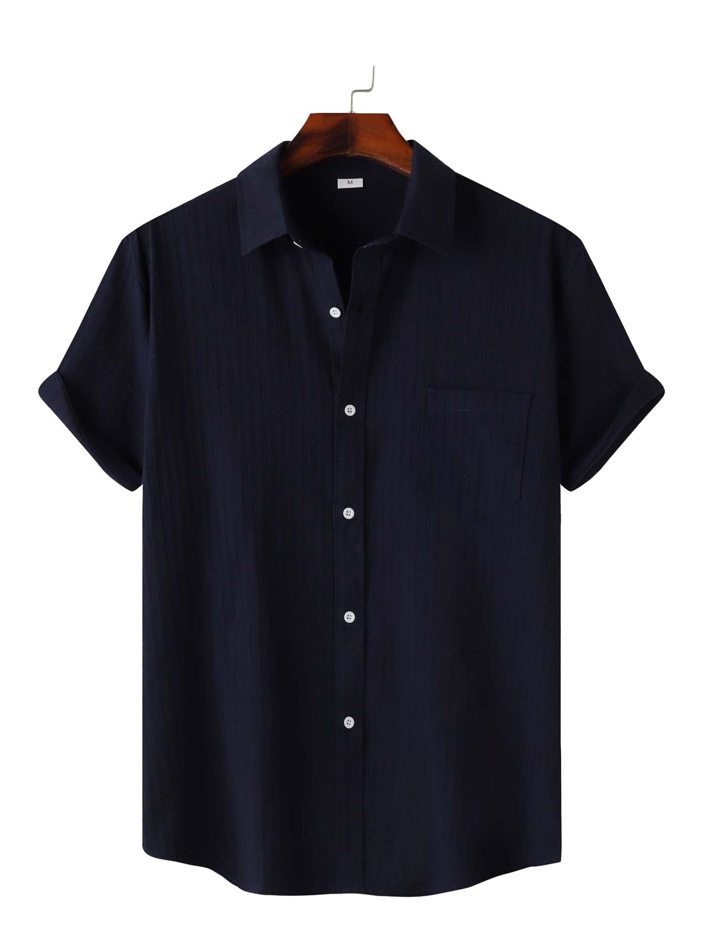 Solid Color Small Twist - 100% Cotton Shirt