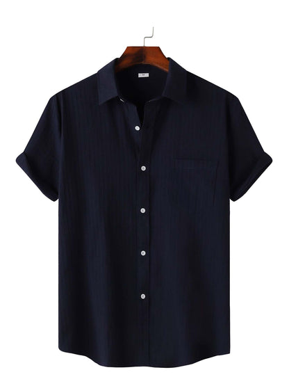 Solid Color Small Twist - 100% Cotton Shirt