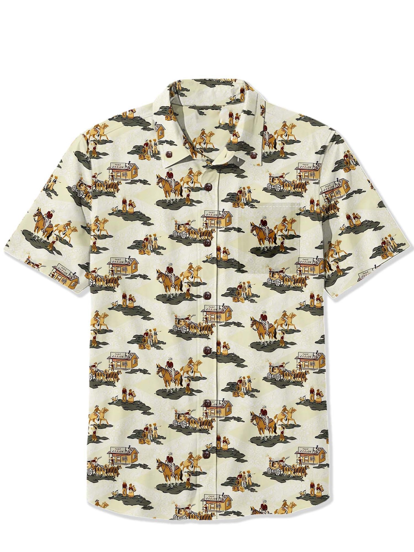 Western Western Cowboy Printed Shirt