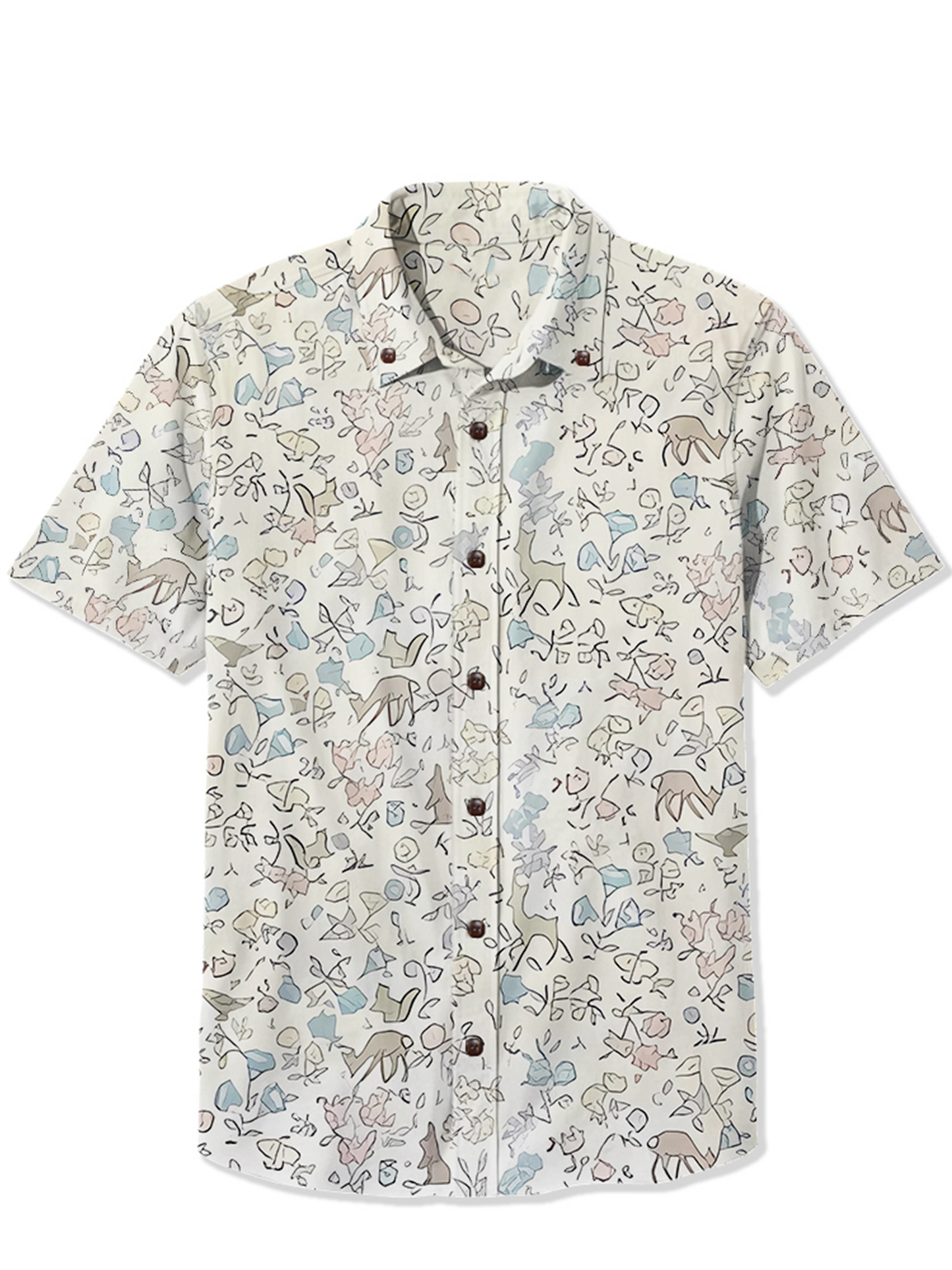 Men'S Colorful World Printed Shirt