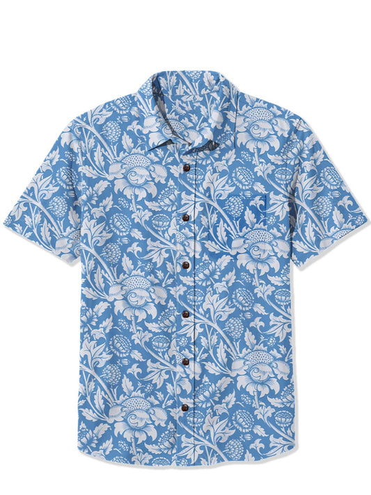 Men'S Floral Ornament Printed Shirt