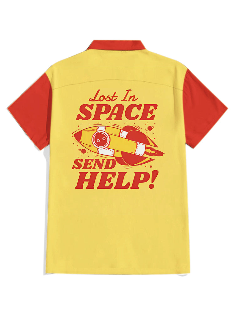 Men'S Lost In Space Printed Shirt