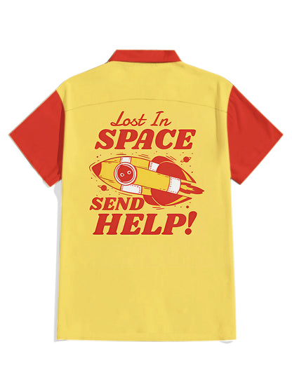 Men'S Lost In Space Printed Shirt