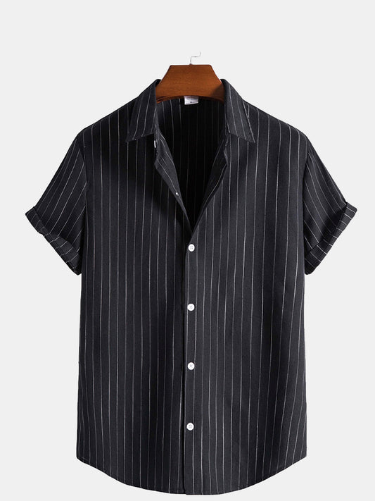 Men's Casual Striped Print Shirt