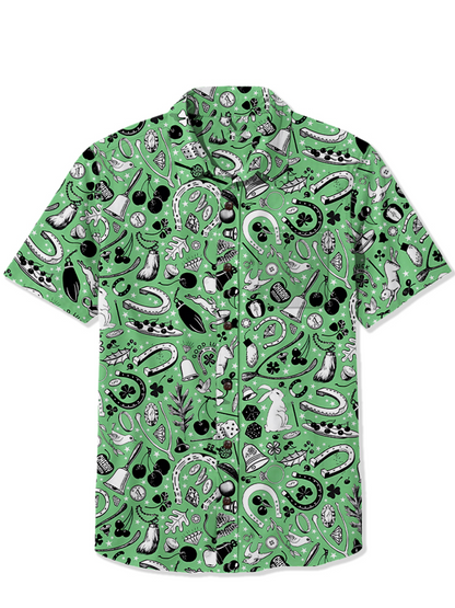 Men'S West Clover Printed Shirt