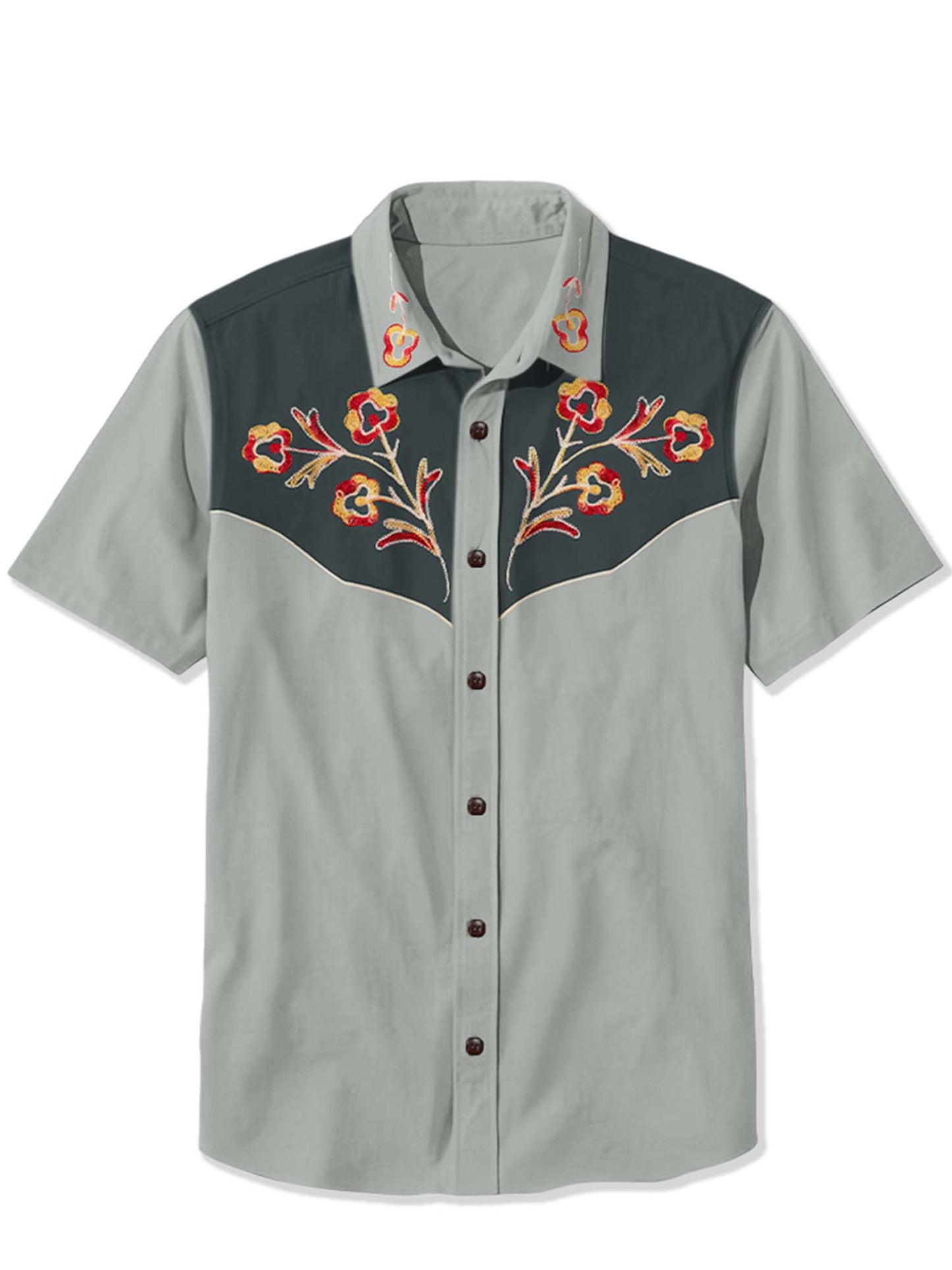 Men'S West Cowboy Printed Shirt