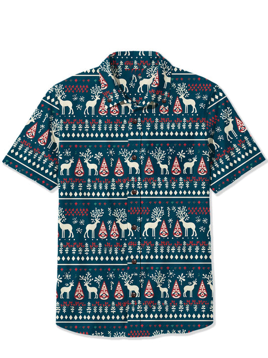 Men'S Christmas Printed Shirt