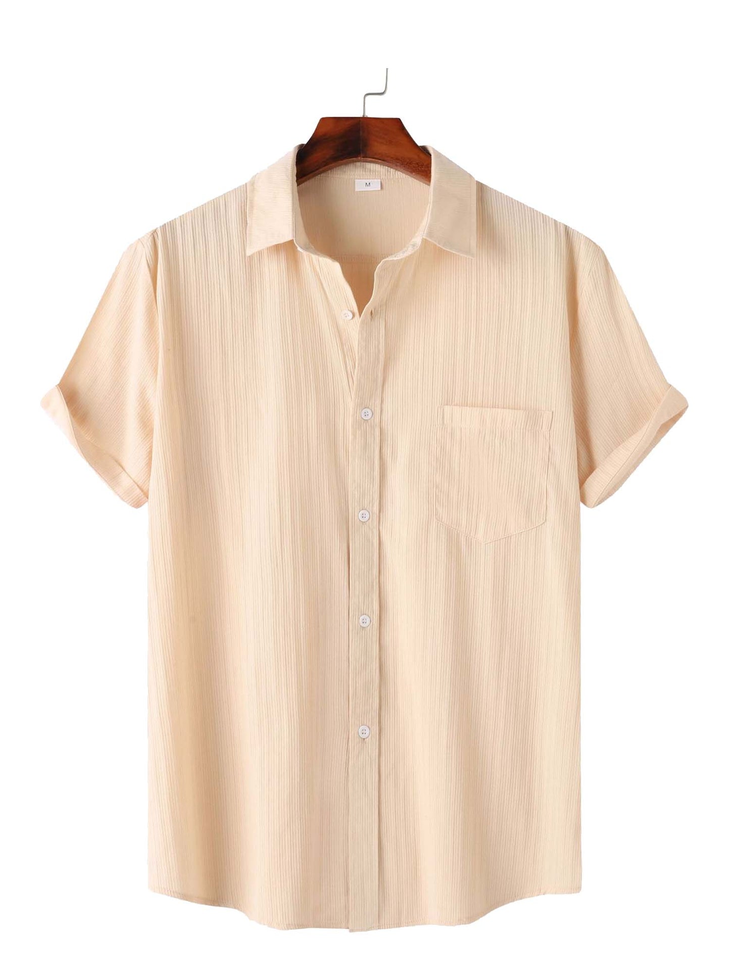 Solid Color Small Twist - 100% Cotton Shirt