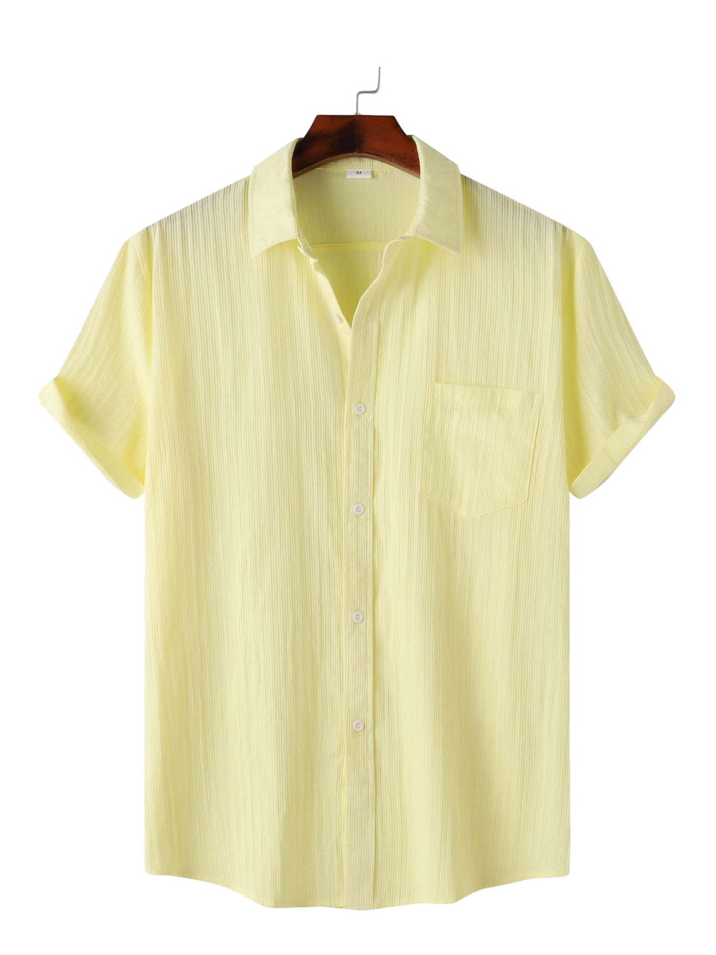 Solid Color Small Twist - 100% Cotton Shirt