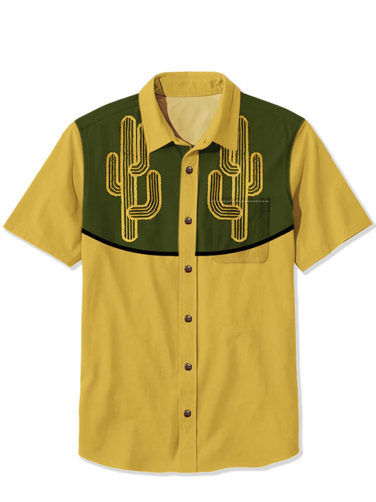 Men'S Be a Cactus Cowboy Printed Shirt